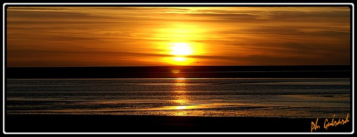 coucher de soleil sur la Baie