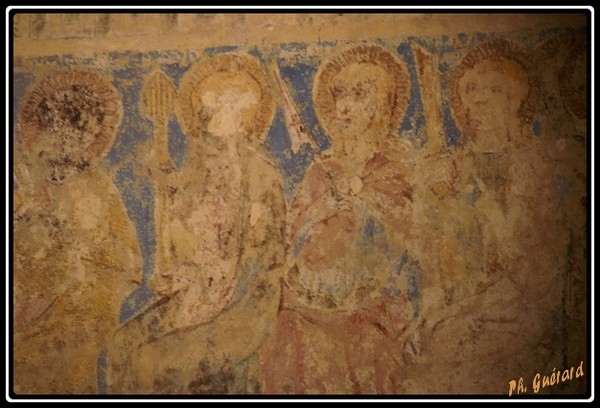 peinture murale abbaye lagrasse